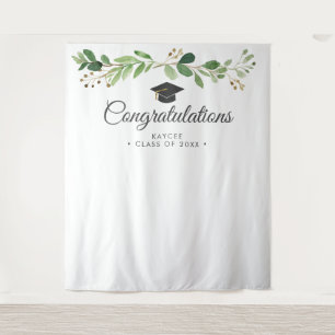 Eucalyptus Graduation Photo Backdrop - Photo Prop Tapestry