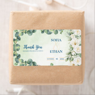 Eucalyptus Green Botanical Wedding Return Address