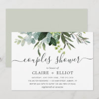 Eucalyptus Green Foliage Couples Shower