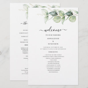 Eucalyptus Green Foliage Programme de mariage