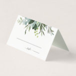 Eucalyptus Green Foliage Wedding Place Card<br><div class="desc">This wedding place card features painted watercolor eucalyptus and green leaves. For more advanced customization of this design,  Please click the "Customize further" link.  Matching items are also available.</div>