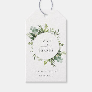 Eucalyptus Green Foliage Wedding Thank You Gift Ta Tags
