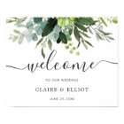 Eucalyptus Green Foliage Wedding Welcome Sign