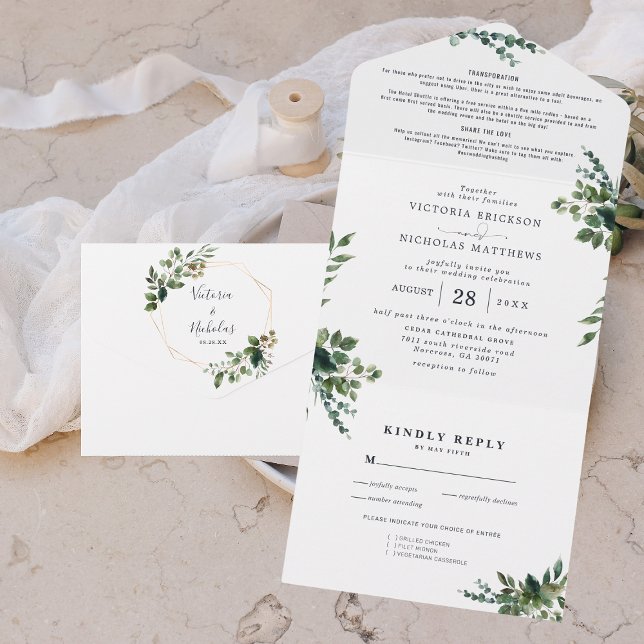 Eucalyptus Greenery | All in One Wedding Invite (Creator Uploaded)