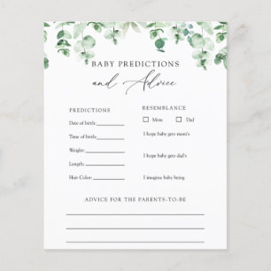 Eucalyptus Greenery Baby Advice and Predictions