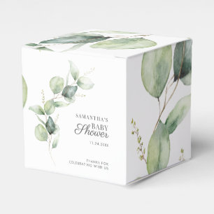 Eucalyptus Greenery Baby Shower Botanical Favor Box