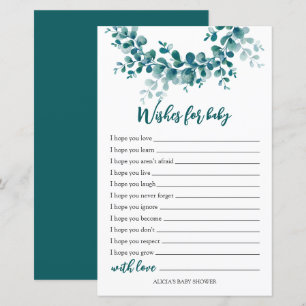 Eucalyptus greenery Baby Shower Hopes & Wishes