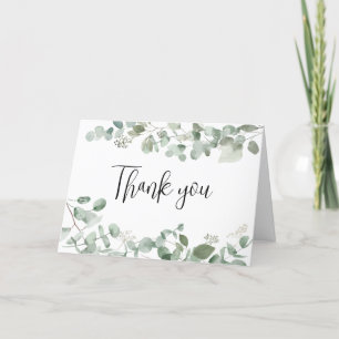 Eucalyptus Greenery Baby Shower  Thank You Card