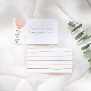 Eucalyptus Greenery Balloon Guess How Many Enclosure Card