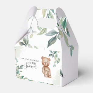 Eucalyptus Greenery Bear Couples Baby Shower Favor Box