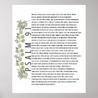 Eucalyptus Greenery Bible Art Psalm 91 Poster