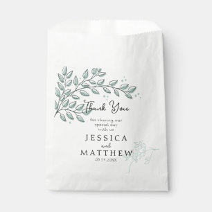 Eucalyptus Greenery Boho Elegant Wedding Favour Bag