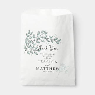 Eucalyptus Greenery Boho Elegant Wedding  Favour Bag