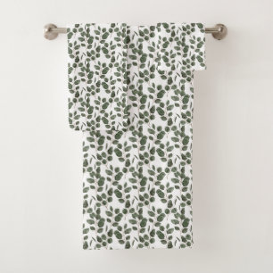 Eucalyptus Greenery Botanical Bath Towel Set