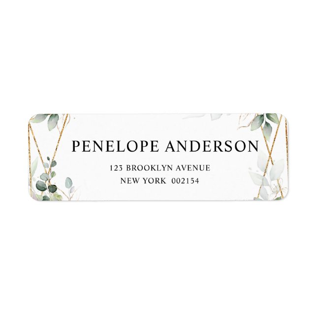 Eucalyptus Greenery Botanical Geometric Wedding La (Front)