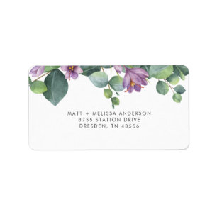  Eucalyptus Greenery Botanical Modern Label