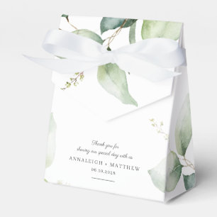 Eucalyptus Greenery Botanical Wedding Favor Box
