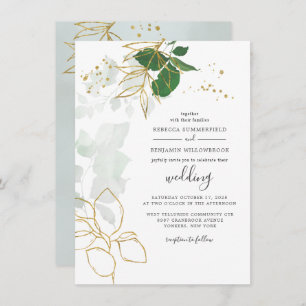 Eucalyptus Greenery Botanical Wedding Invitation