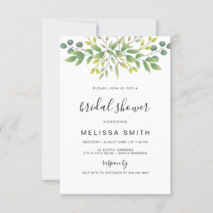 Eucalyptus Greenery Bridal Shower Invitation