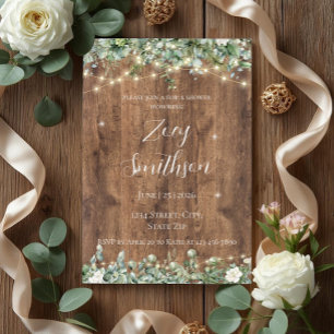 Eucalyptus Greenery Bridal Shower Invitation