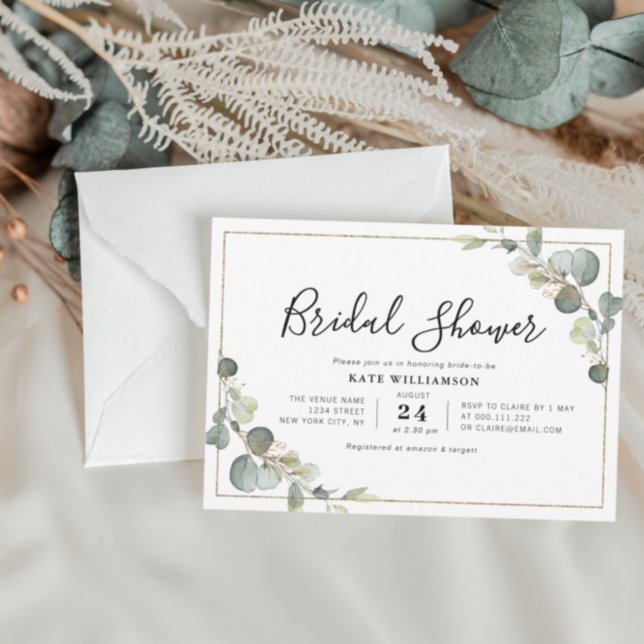 eucalyptus greenery bridal shower invitation (Creator Uploaded)