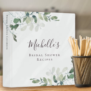 Eucalyptus Greenery Bridal Shower Recipe  Binder