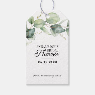 Eucalyptus Greenery Bridal Shower Thank You Favour Gift Tags