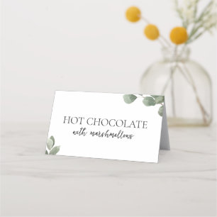 Eucalyptus Greenery Buffet Bridal Shower Food Place Card