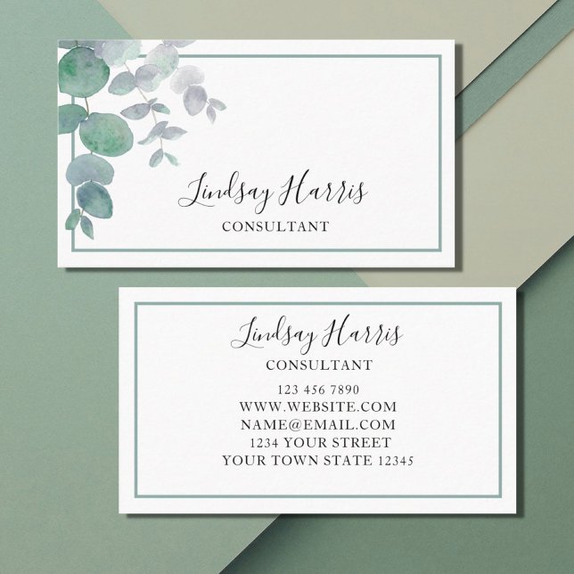 Eucalyptus Greenery Consultant Business Card (Creator Uploaded)