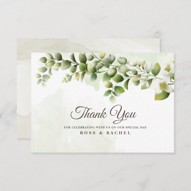 Eucalyptus Greenery Elegant  (Front/Back)