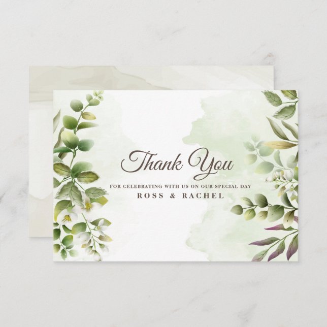 Eucalyptus Greenery Elegant  (Front/Back)