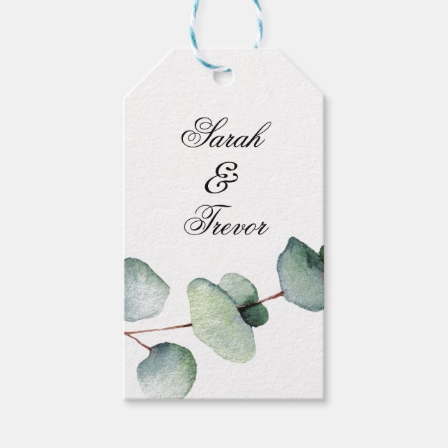 Eucalyptus Greenery Elegant Gift Tag (Front)