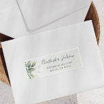 Eucalyptus Greenery Elegant Guest Address<br><div class="desc">Beautiful guest address labels featuring watercolor eucalyptus and gold leaves.</div>