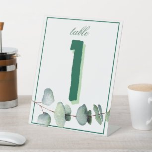 Eucalyptus Greenery Elegant Table Signs