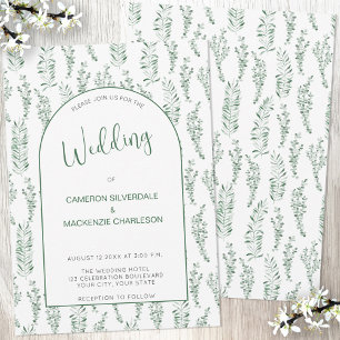 Eucalyptus Greenery Elegant Wedding Invitation