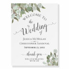 Eucalyptus & Greenery Elegant Wedding Welcome Sign