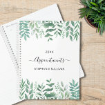 Eucalyptus Greenery Ferns Appointments Planner<br><div class="desc">This botanical Appointments Planner is decorated with watercolor eucalyptus greenery and woodland ferns Easily customizable with a year and your name. Use the Design Tool to change the text size, style, or colour. Because we create our own artwork you won't find this exact image from other designers. Original Watercolor ©...</div>