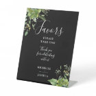 Eucalyptus Greenery Floral Black And White Favours