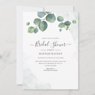 Eucalyptus Greenery Floral Bridal Shower Invitation