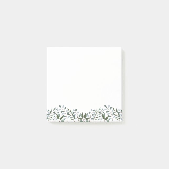 Eucalyptus Greenery Floral Post-it Notes (Front)