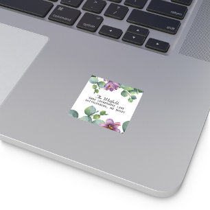 Eucalyptus Greenery Floral Return Address Label