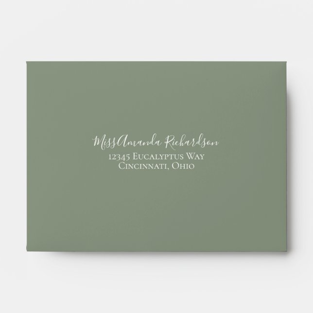 Eucalyptus Greenery Foliage Details Envelope (Front)