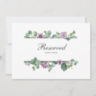Eucalyptus Greenery Foliage Wedding Reserved Sign
