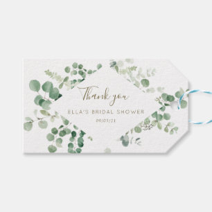 eucalyptus greenery frame bridal shiwer gift tags