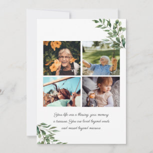 Eucalyptus Greenery Funeral Memorial Program