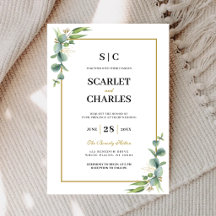 Eucalyptus Greenery Geometric Floral Wedding