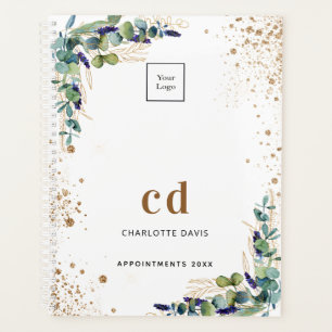 Eucalyptus greenery gold business logo 2025 planner