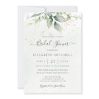 Eucalyptus Greenery Gold Leaves Bridal Shower