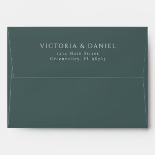 Eucalyptus Greenery Gold Leaves Elegant Envelope