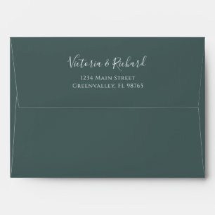 Eucalyptus Greenery Gold Leaves Elegant Envelope